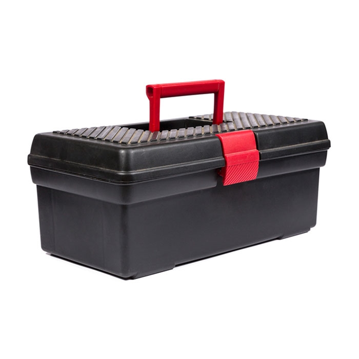 16 in. Plastic Tool Box with Tray